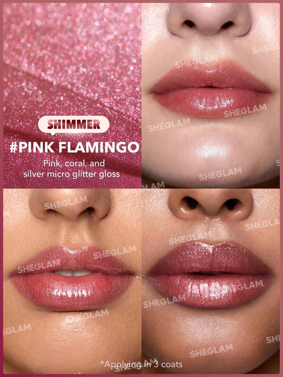 Pout-Perfect Shimmer Lip Plumper-Pink Flamingo