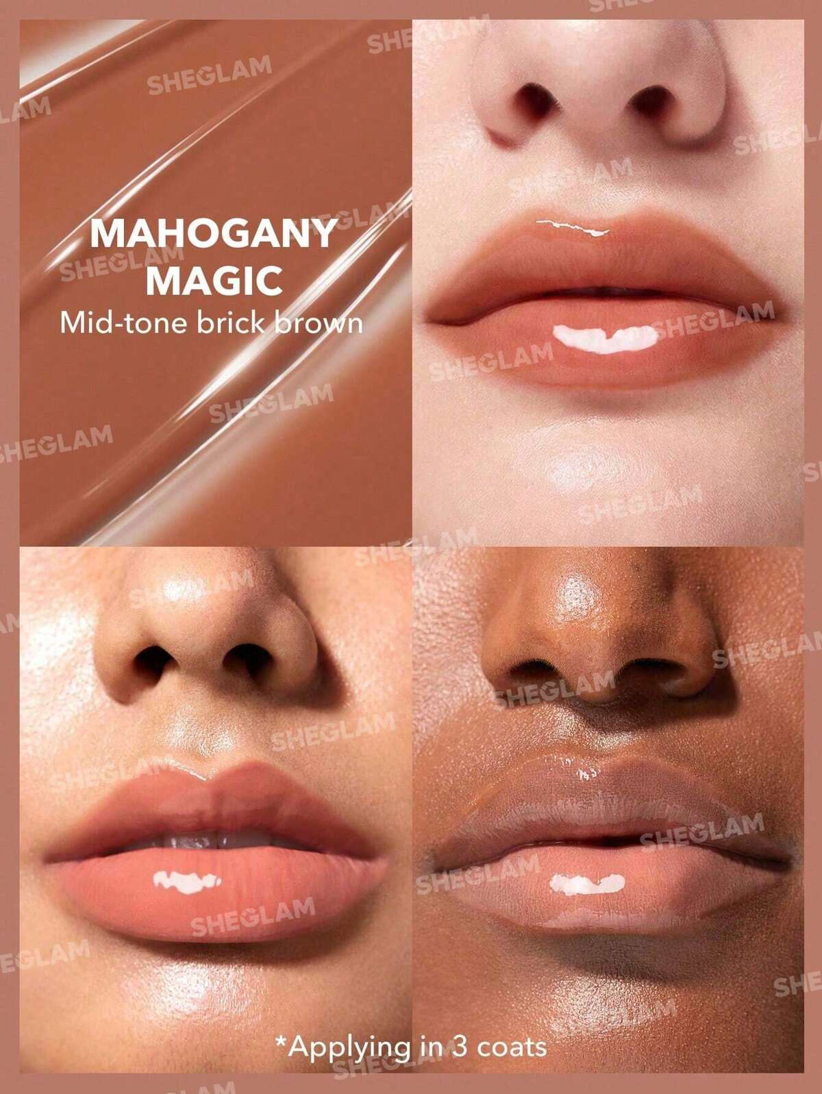 Pout-Perfect Shine Lip Plumper-Mahogany Magic